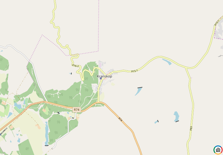 Map location of Kranskop